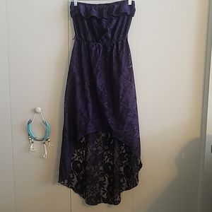 Purple high-low dress